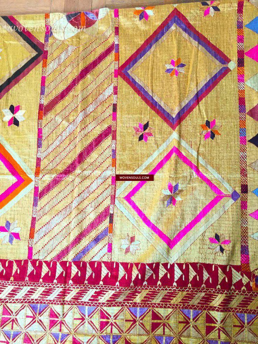 813 SOLD Phulkari Bagh Textile - Masterpiece-WOVENSOULS-Antique-Vintage-Textiles-Art-Decor