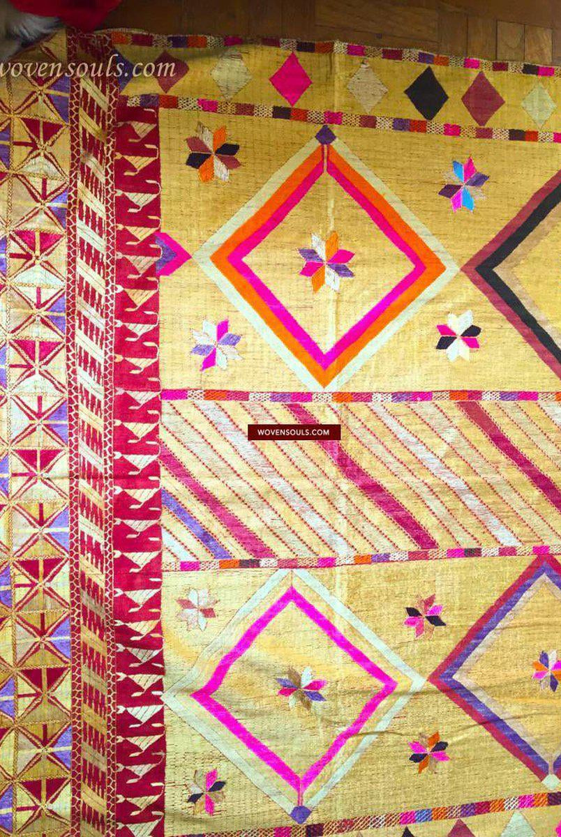 813 SOLD Phulkari Bagh Textile - Masterpiece-WOVENSOULS-Antique-Vintage-Textiles-Art-Decor