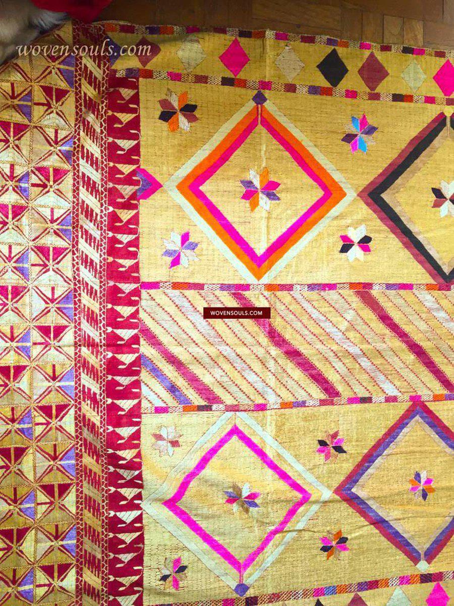 813 SOLD Phulkari Bagh Textile - Masterpiece-WOVENSOULS-Antique-Vintage-Textiles-Art-Decor