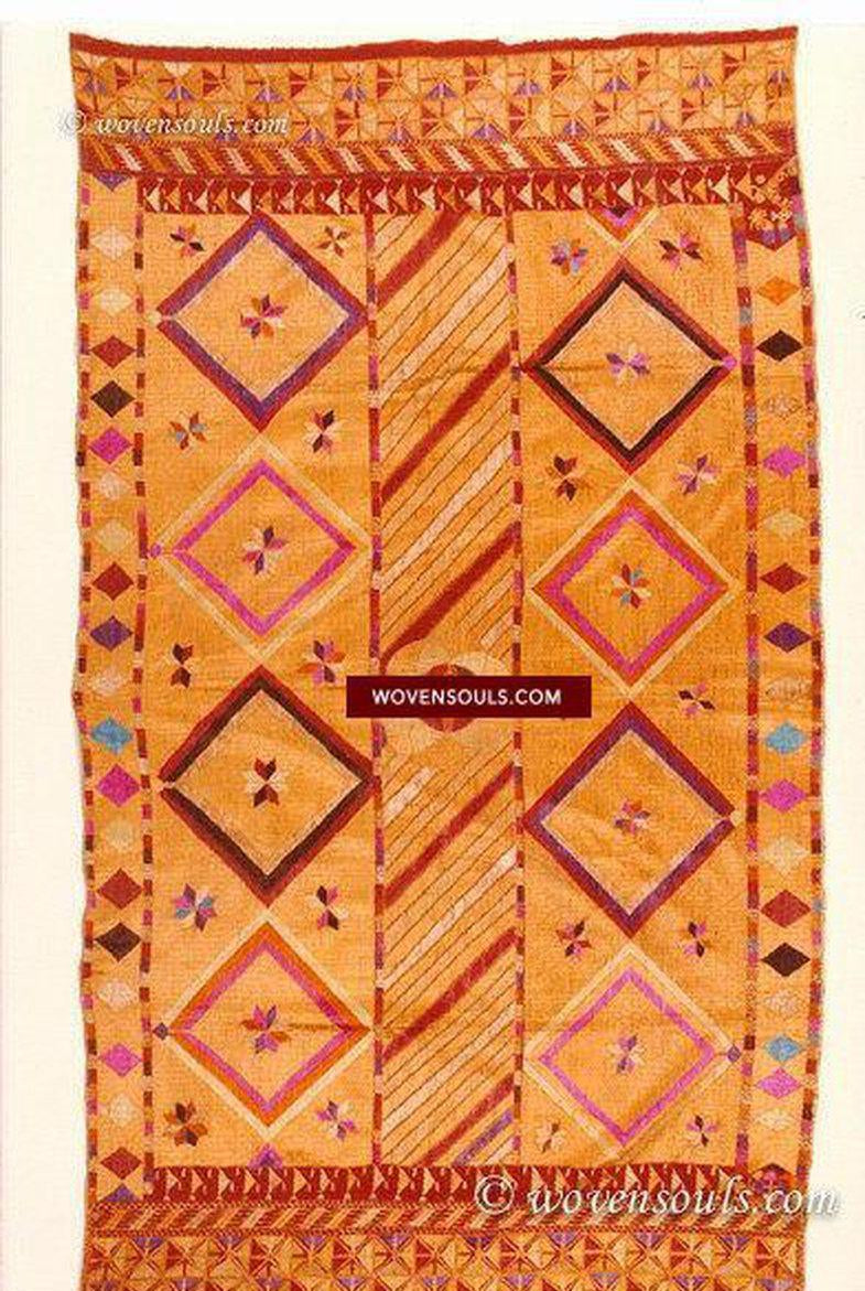 813 SOLD Phulkari Bagh Textile - Masterpiece-WOVENSOULS-Antique-Vintage-Textiles-Art-Decor