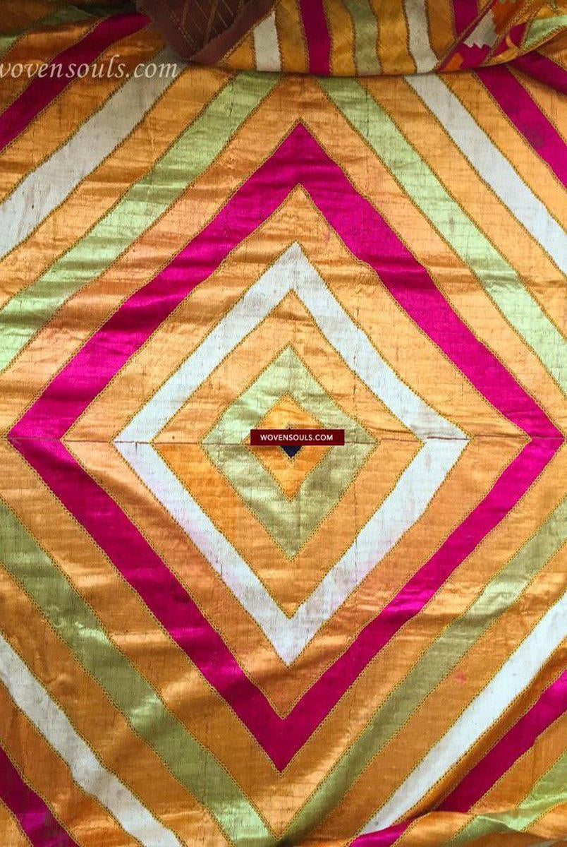 816 SOLD Shalimar Bagh Phulkari textile-WOVENSOULS-Antique-Vintage-Textiles-Art-Decor