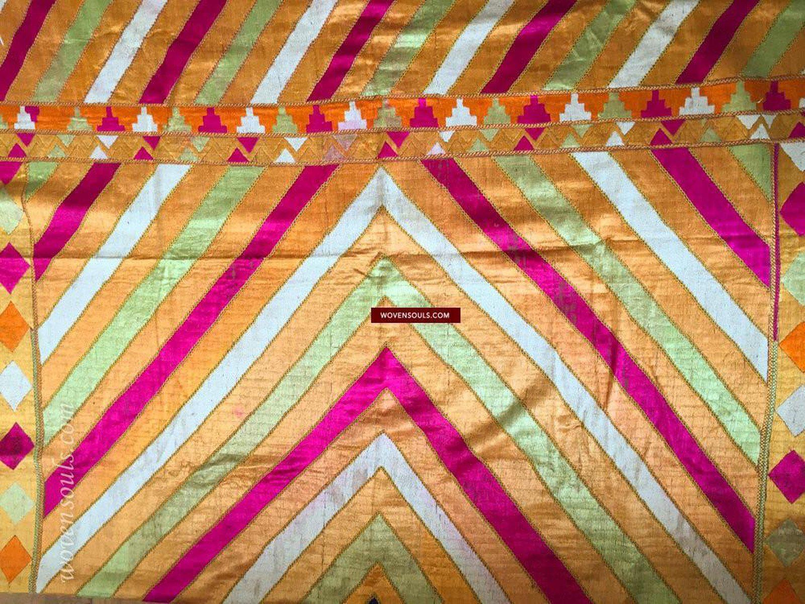 816 SOLD Shalimar Bagh Phulkari textile-WOVENSOULS-Antique-Vintage-Textiles-Art-Decor