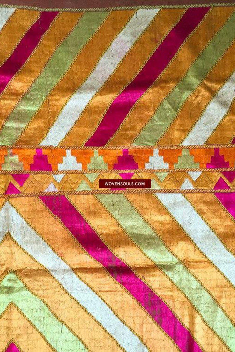 816 SOLD Shalimar Bagh Phulkari textile-WOVENSOULS-Antique-Vintage-Textiles-Art-Decor