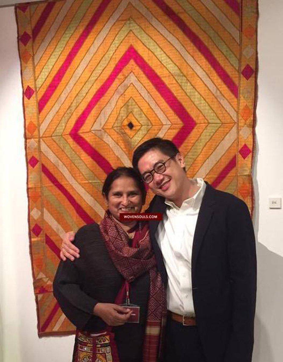 816 SOLD Shalimar Bagh Phulkari textile-WOVENSOULS-Antique-Vintage-Textiles-Art-Decor