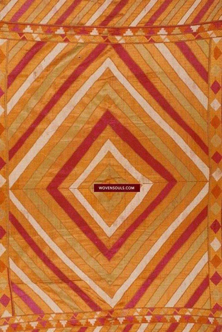 816 SOLD Shalimar Bagh Phulkari textile-WOVENSOULS-Antique-Vintage-Textiles-Art-Decor