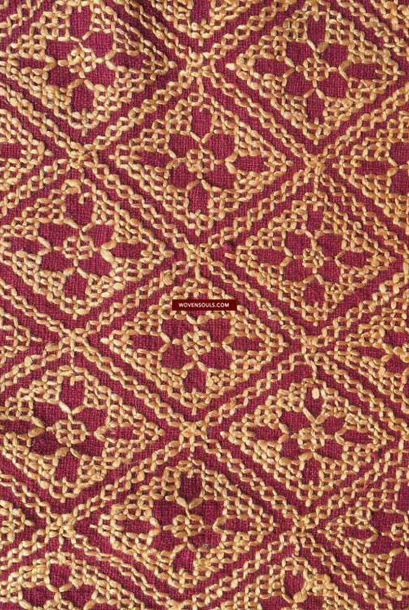 817 Chope Embroidery Textile-WOVENSOULS-Antique-Vintage-Textiles-Art-Decor