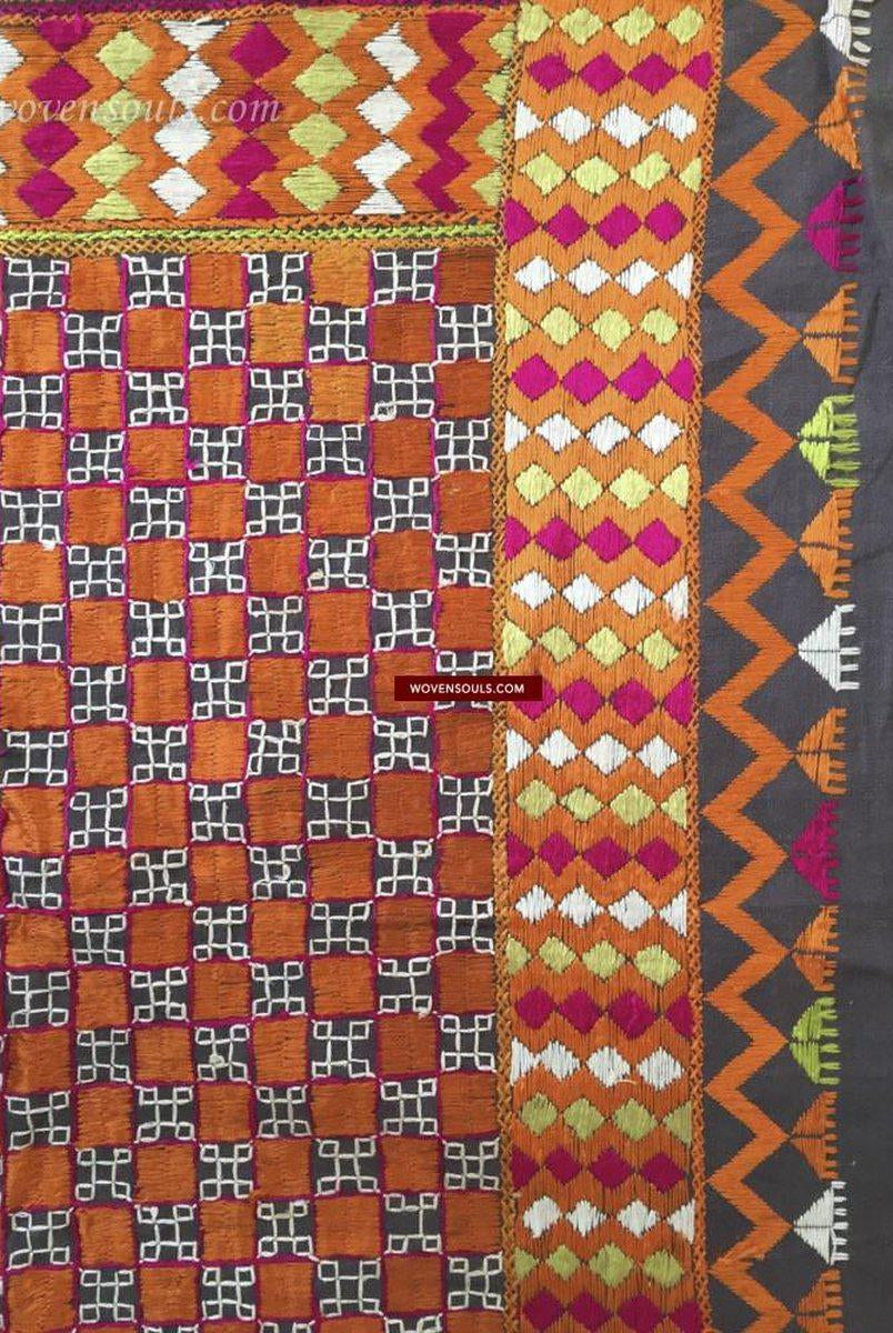 820 Ungewöhnlicher Bagh Phulkari Hochzeitstextilien-WOVENSOULS-Antike-Vintage-Textilien-Kunst-Dekor