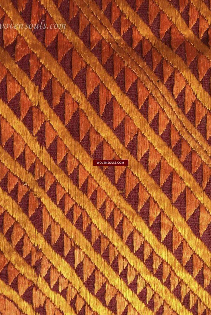 821 VERKAUFT Bagh Phulkari Darstellung der Flüsse von Punjab-WOVENSOULS-Antike-Vintage-Textilien-Kunst-Dekor