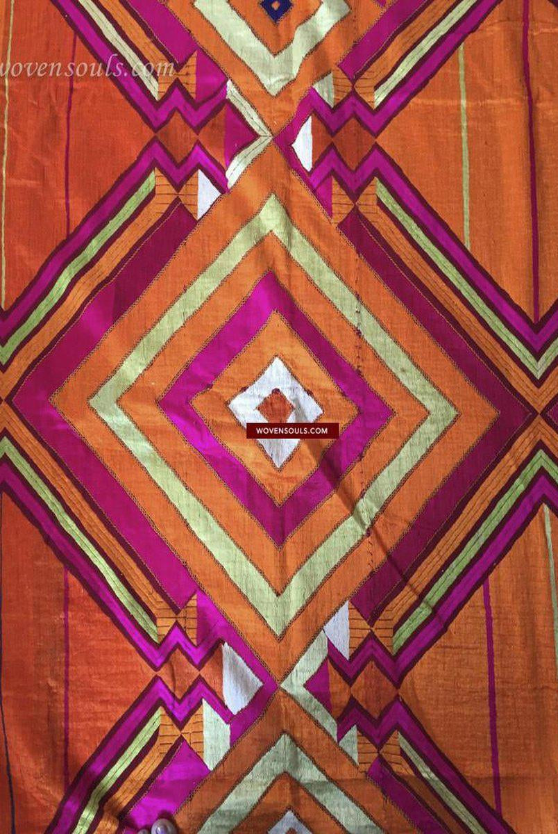 823 VERKAUFT Phulkari Bagh mit seltenem Char-Bagh-Muster-WOVENSOULS-Antike-Vintage-Textilien-Kunst-Dekor