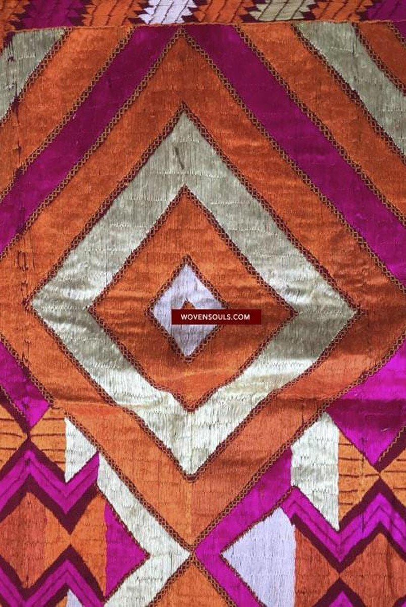 823 VERKAUFT Phulkari Bagh mit seltenem Char-Bagh-Muster-WOVENSOULS-Antike-Vintage-Textilien-Kunst-Dekor