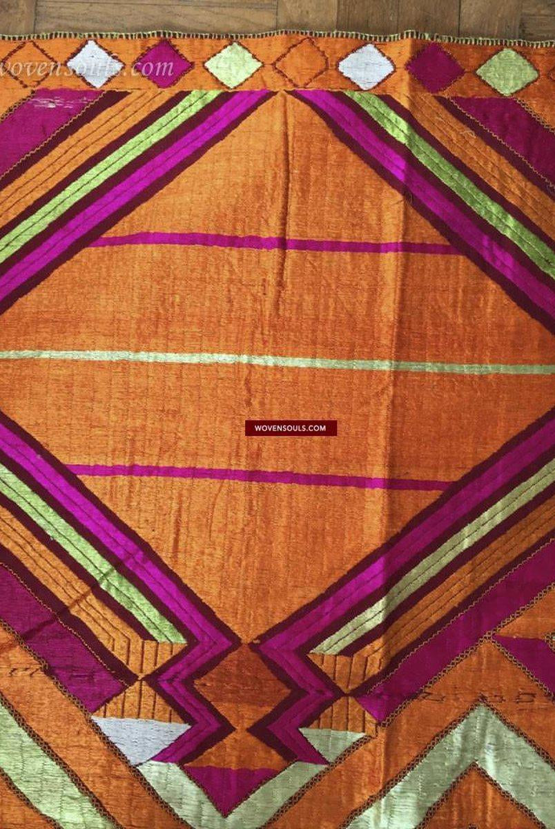 823 VERKAUFT Phulkari Bagh mit seltenem Char-Bagh-Muster-WOVENSOULS-Antike-Vintage-Textilien-Kunst-Dekor