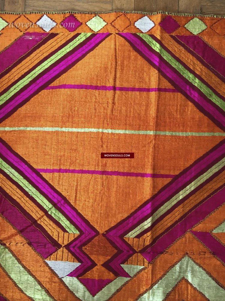 823 SOLD Phulkari Bagh with rare Char Bagh Pattern-WOVENSOULS-Antique-Vintage-Textiles-Art-Decor