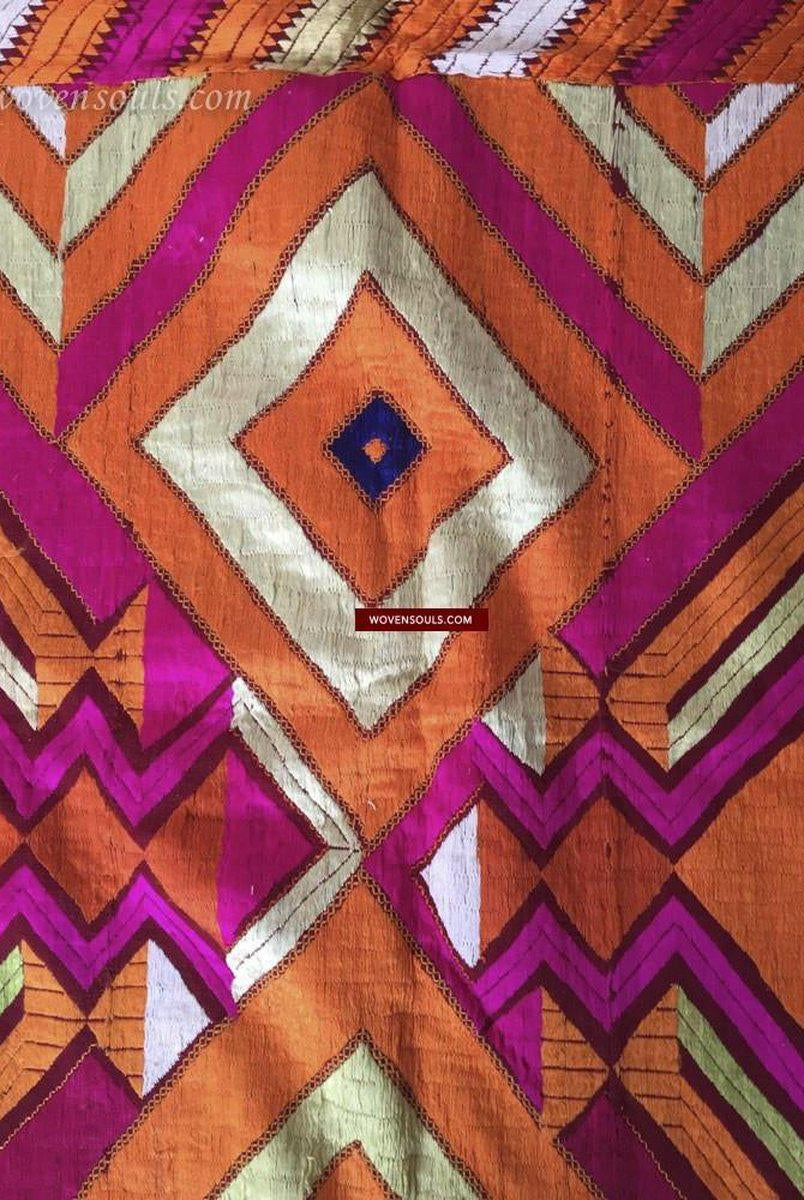 823 VERKAUFT Phulkari Bagh mit seltenem Char-Bagh-Muster-WOVENSOULS-Antike-Vintage-Textilien-Kunst-Dekor