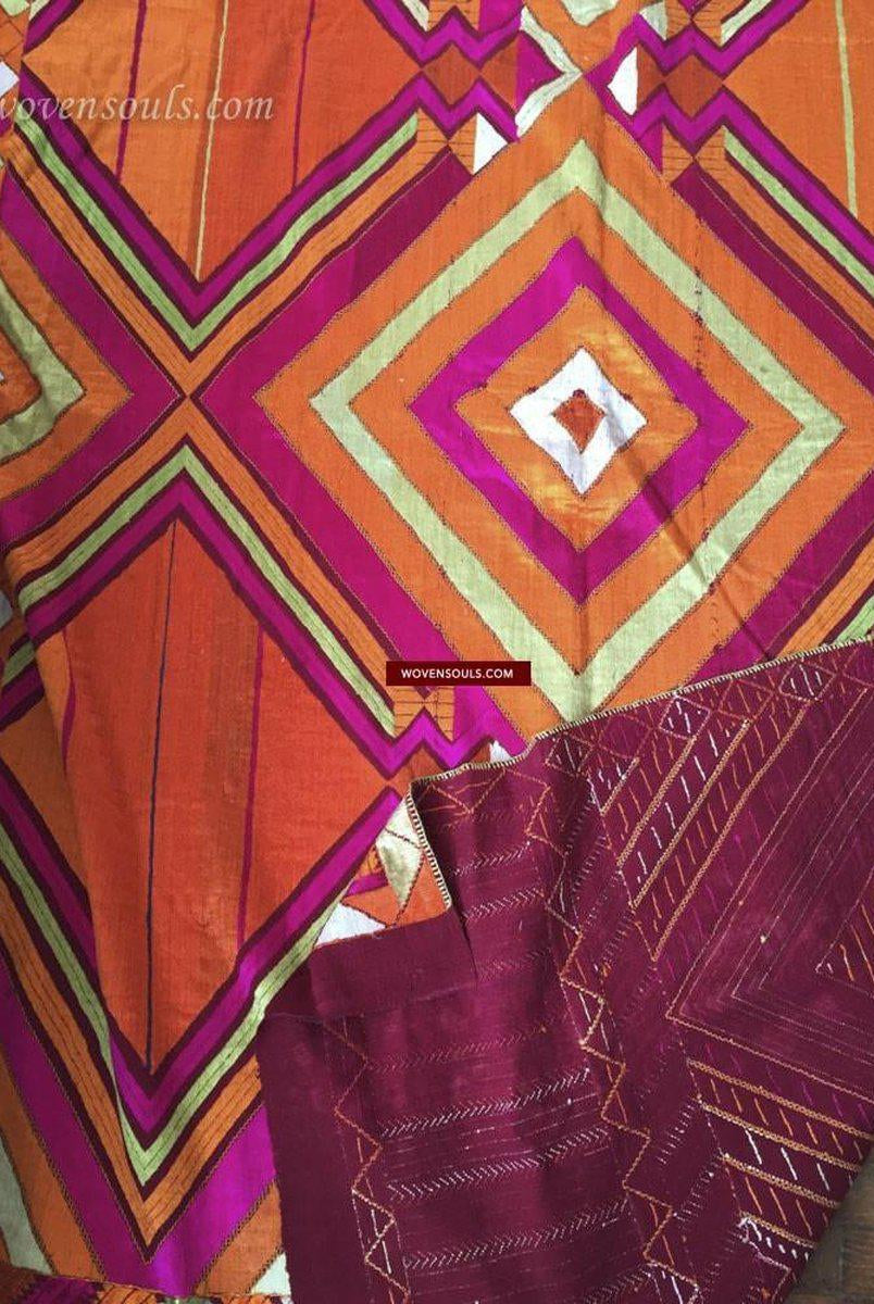 823 VERKAUFT Phulkari Bagh mit seltenem Char-Bagh-Muster-WOVENSOULS-Antike-Vintage-Textilien-Kunst-Dekor