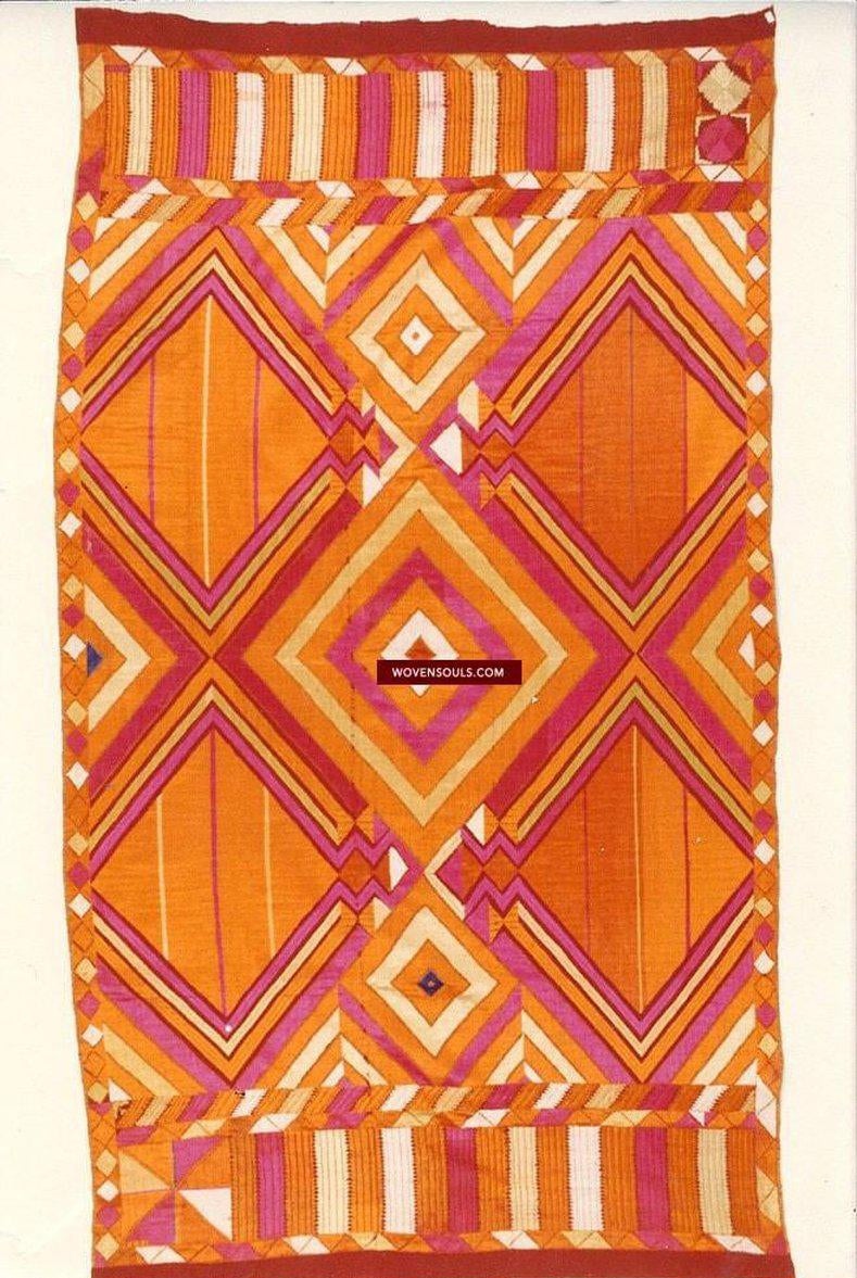 823 VERKAUFT Phulkari Bagh mit seltenem Char-Bagh-Muster-WOVENSOULS-Antike-Vintage-Textilien-Kunst-Dekor