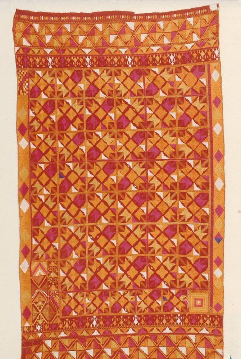 826 Phulkari Bagh mit hervorragendem Nazar Butti-WOVENSOULS-Antike-Vintage-Textilien-Kunst-Dekor