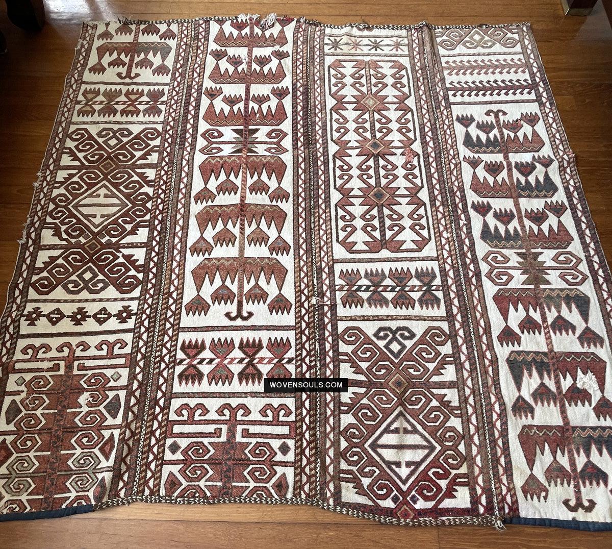 830 Antique Karakalpak Qarakalpak Tent Band Panels-WOVENSOULS Antique Textiles & Art Gallery