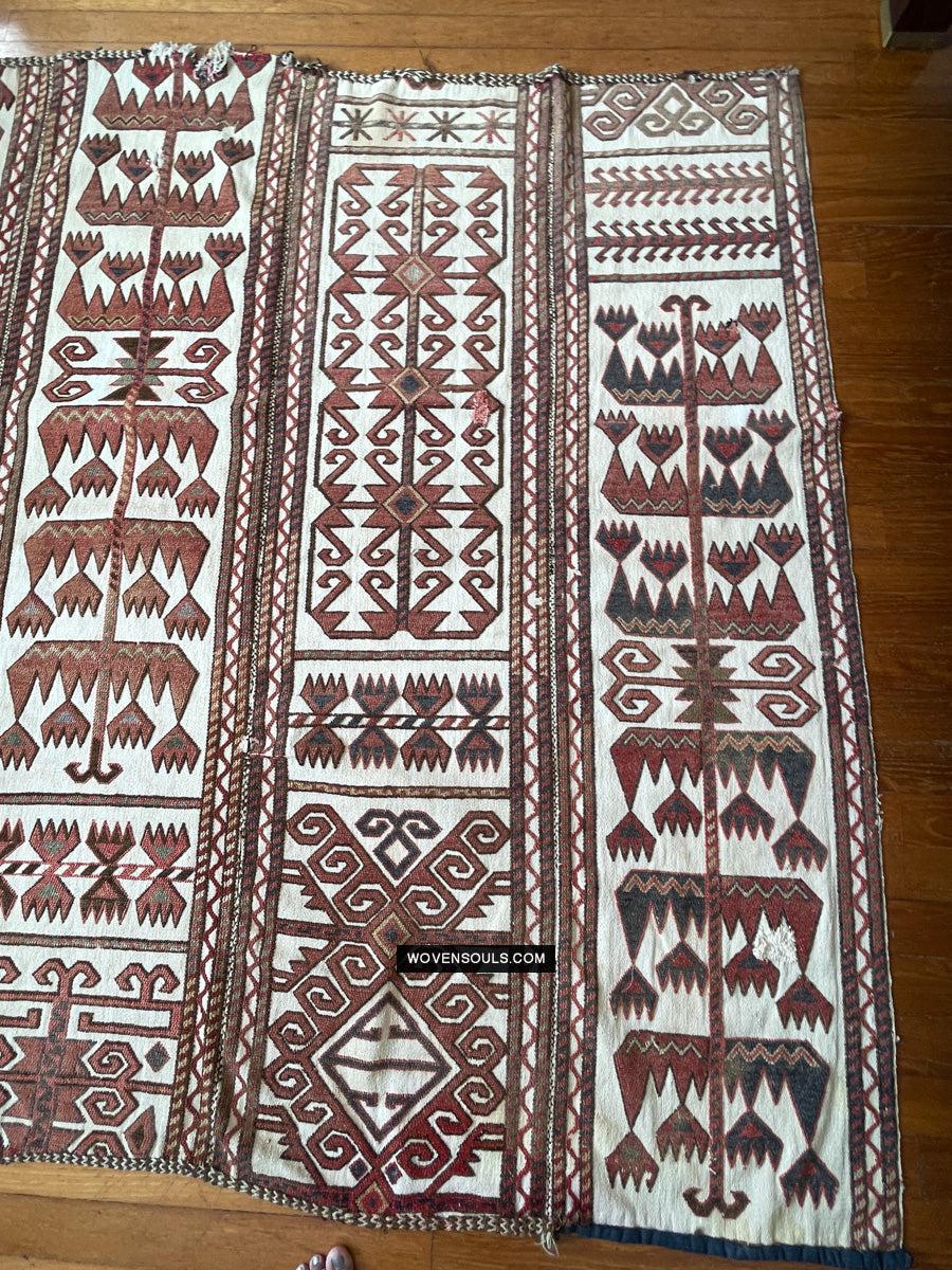 830 Antique Karakalpak Qarakalpak Tent Band Panels-WOVENSOULS Antique Textiles & Art Gallery