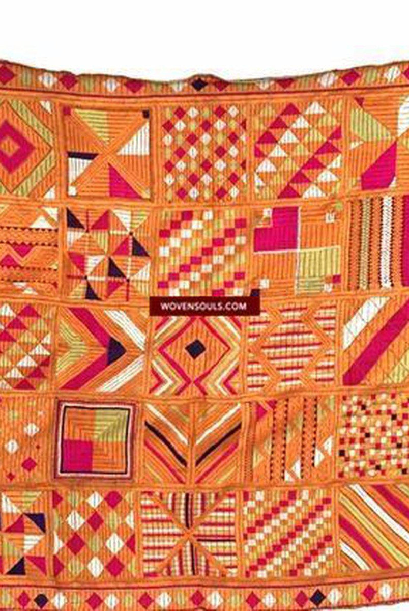 835 Seltener Bawan Bagh Phulkari Textil-WOVENSOULS-Antike-Vintage-Textilien-Kunst-Dekor