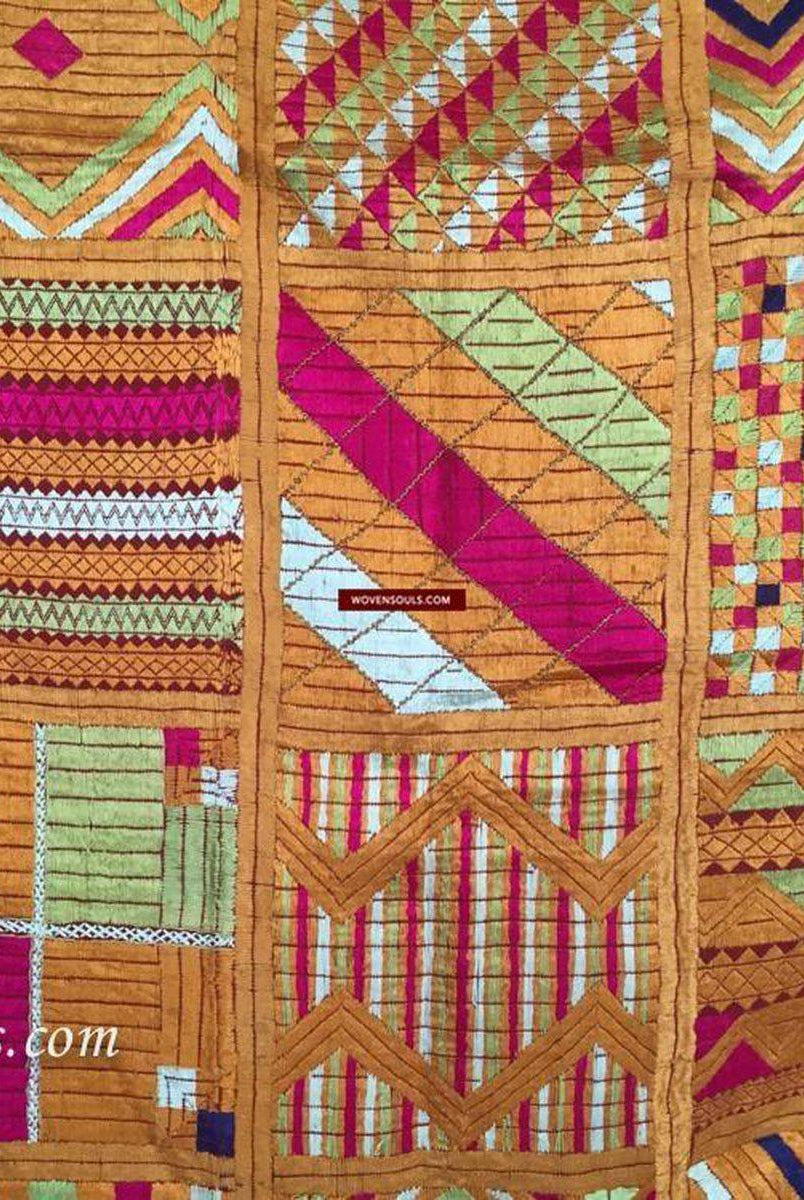 835 Seltener Bawan Bagh Phulkari Textil-WOVENSOULS-Antike-Vintage-Textilien-Kunst-Dekor