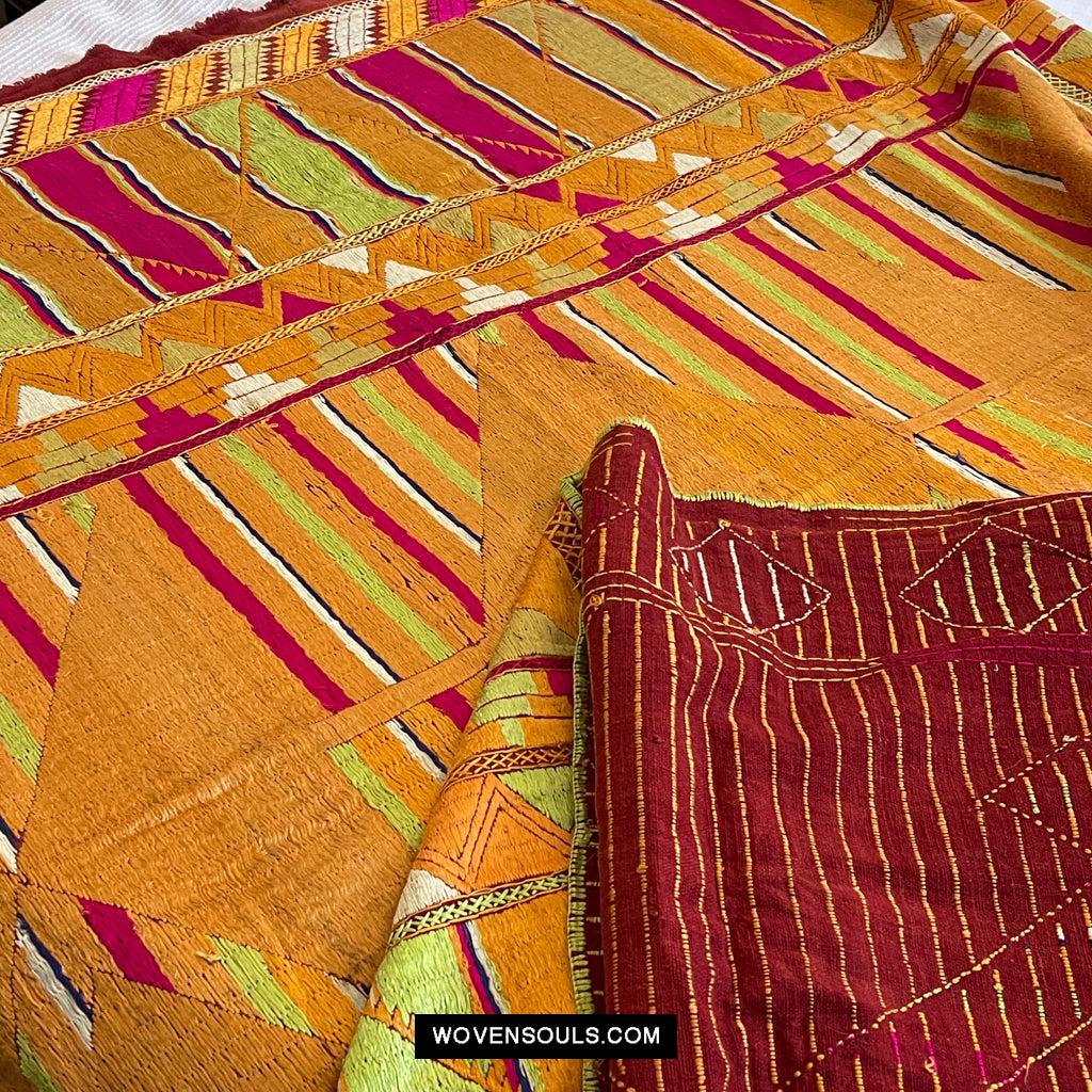 837 Creative Art - Large Layout Bagh Phulkari-WOVENSOULS Antique Textiles & Art Gallery