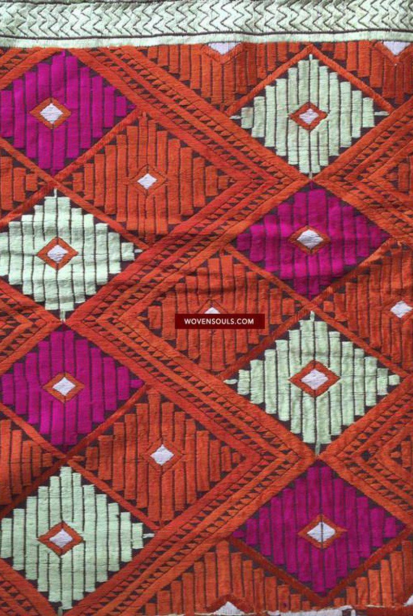 838 VERKAUFT Phulkari Bagh-WOVENSOULS-Antike-Vintage-Textilien-Kunst-Dekor