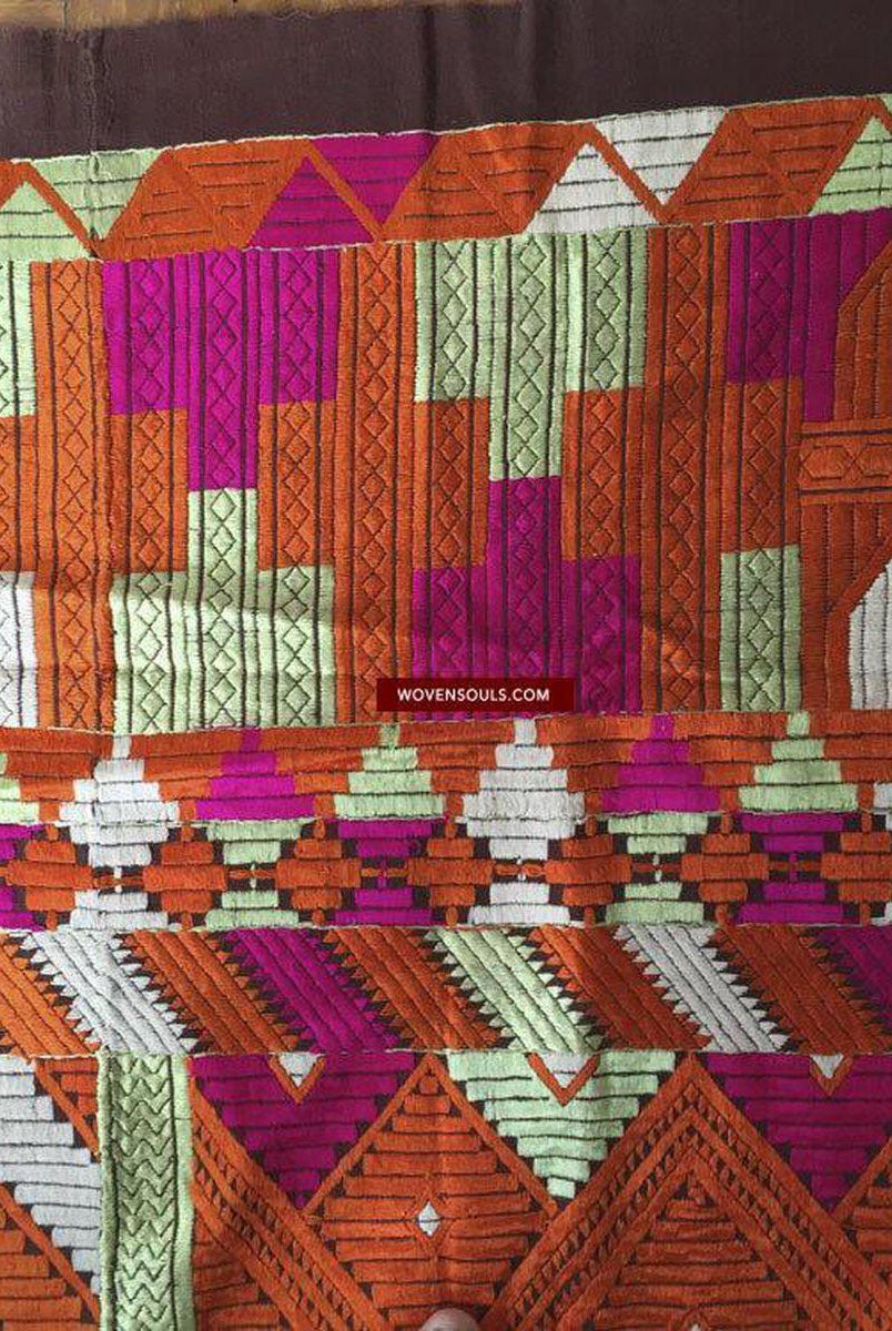 838 VERKAUFT Phulkari Bagh-WOVENSOULS-Antike-Vintage-Textilien-Kunst-Dekor