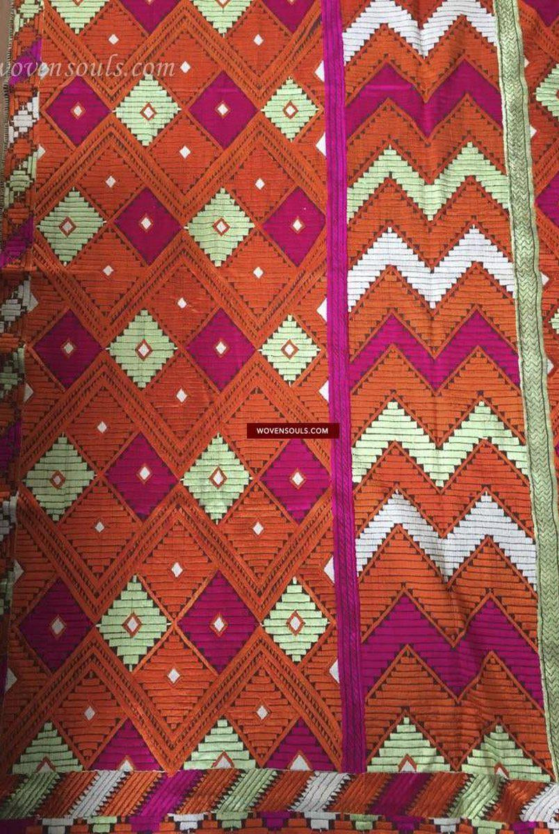 838 SOLD Phulkari Bagh-WOVENSOULS-Antique-Vintage-Textiles-Art-Decor