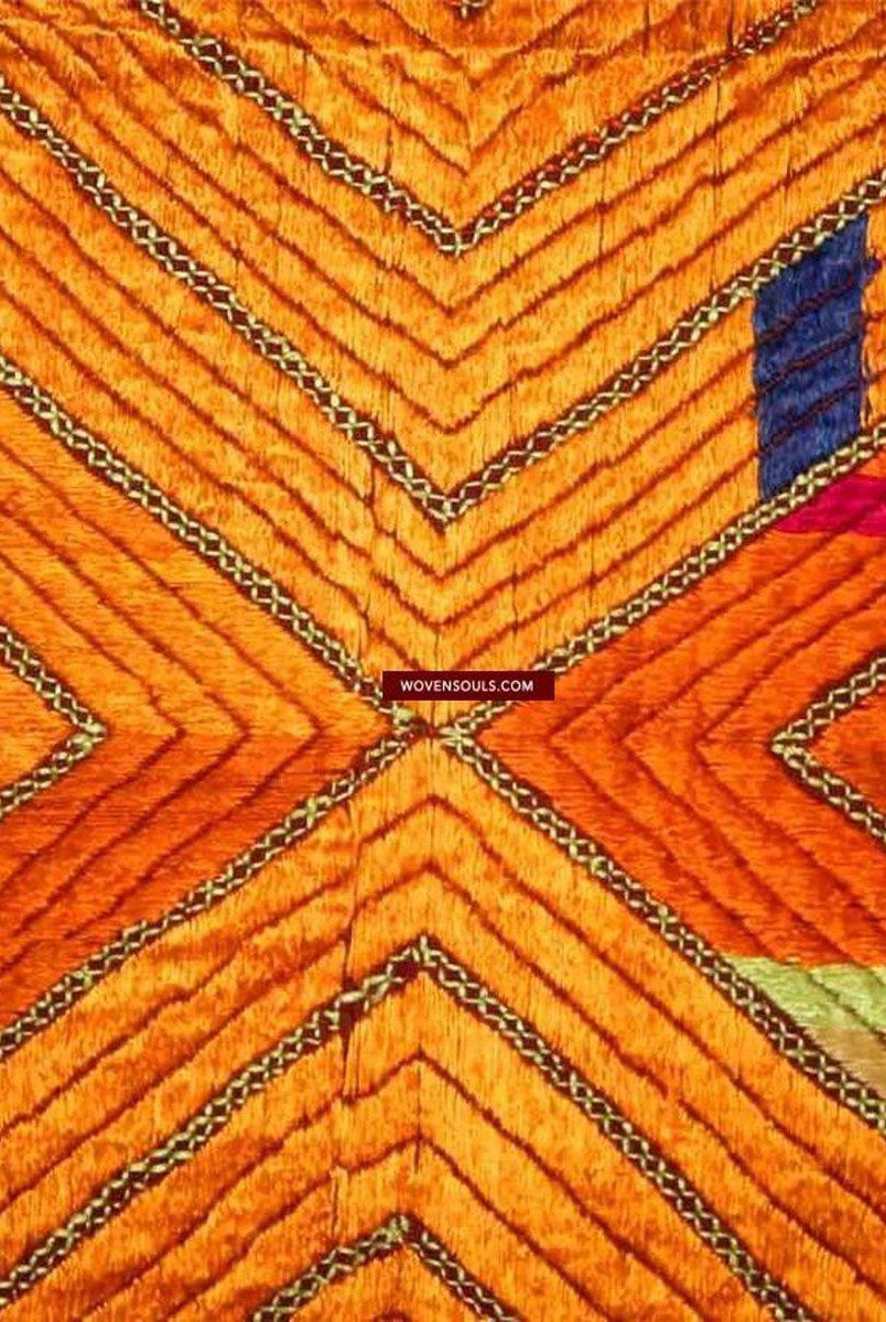 843 VERKAUFT Golden Vari da Bagh Phulkari Textil-WOVENSOULS-Antike-Vintage-Textilien-Kunst-Dekor
