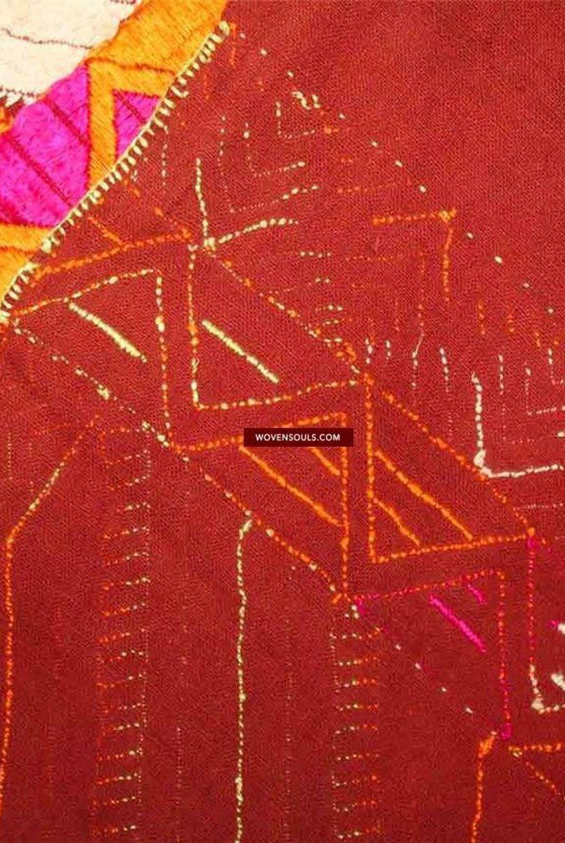 843 VERKAUFT Golden Vari da Bagh Phulkari Textil-WOVENSOULS-Antike-Vintage-Textilien-Kunst-Dekor