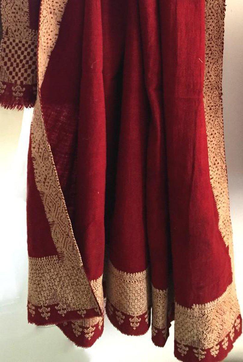 851 Vecchio scialle ricamato a doppia faccia Rajasthan-WOVENSOULS-Arredamento artistico-tessile-vintage-antico