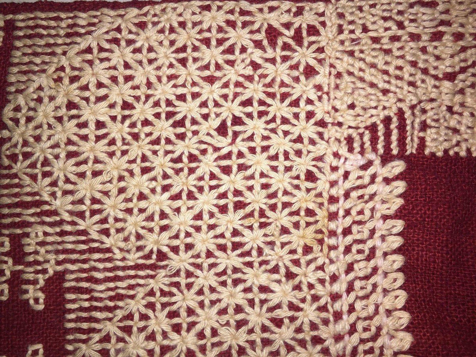 851 Vecchio scialle ricamato a doppia faccia Rajasthan-WOVENSOULS-Arredamento artistico-tessile-vintage-antico