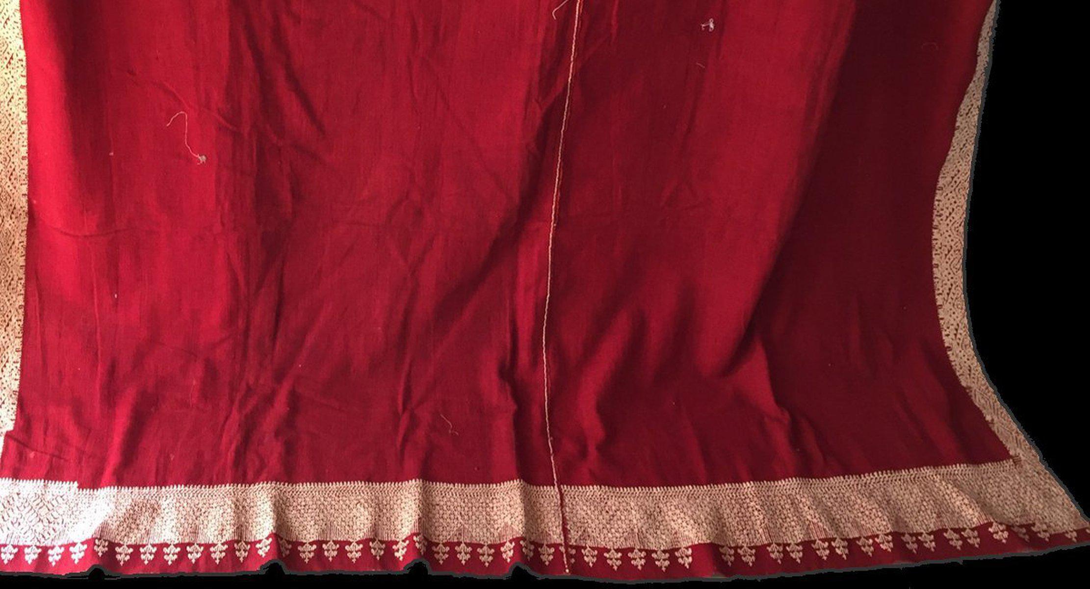 851 Vecchio scialle ricamato a doppia faccia Rajasthan-WOVENSOULS-Arredamento artistico-tessile-vintage-antico
