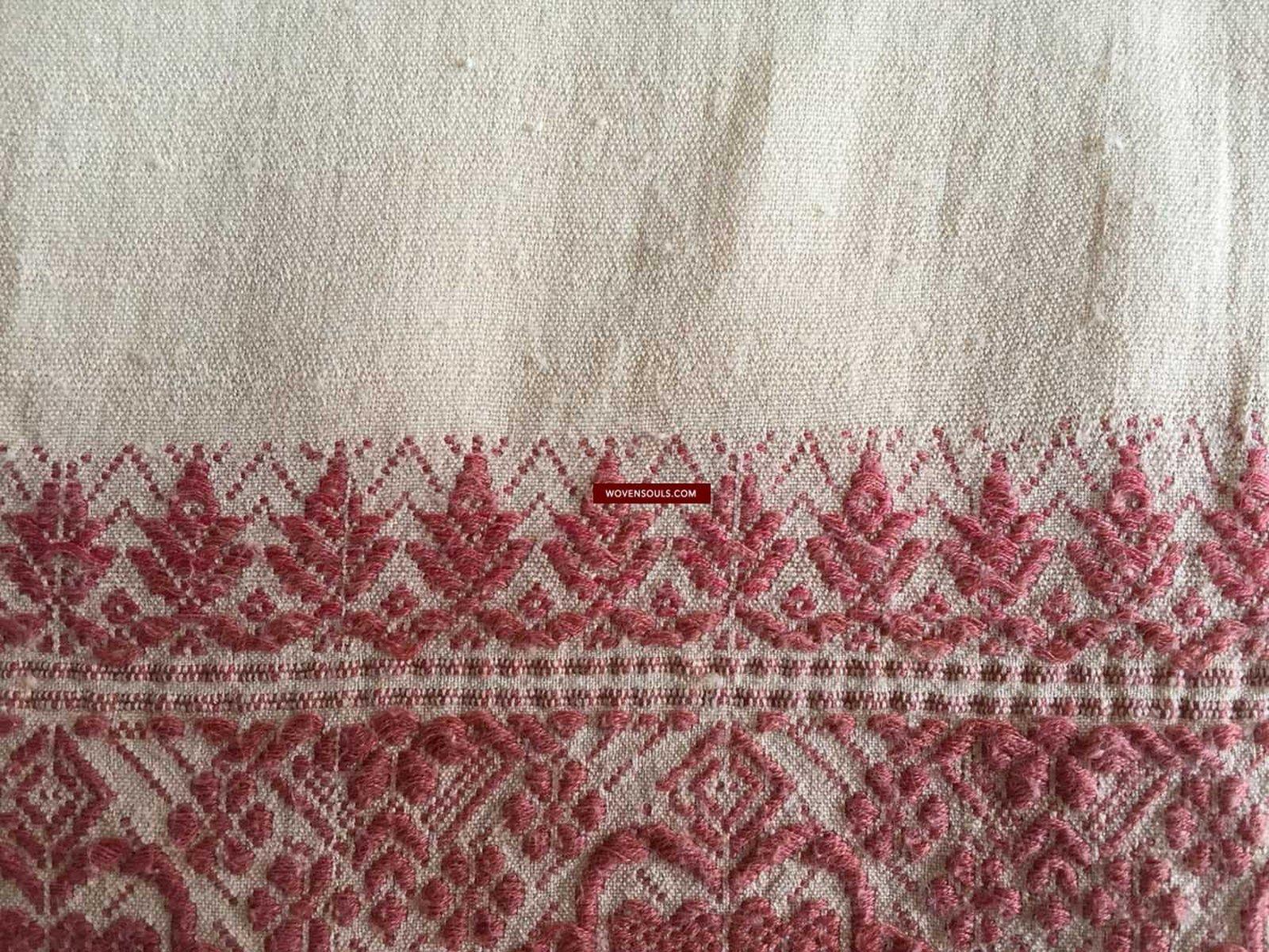 852 Old Assam Silk Gamocha Woven Textile - SOLD-WOVENSOULS-Antique-Vintage-Textiles-Art-Decor