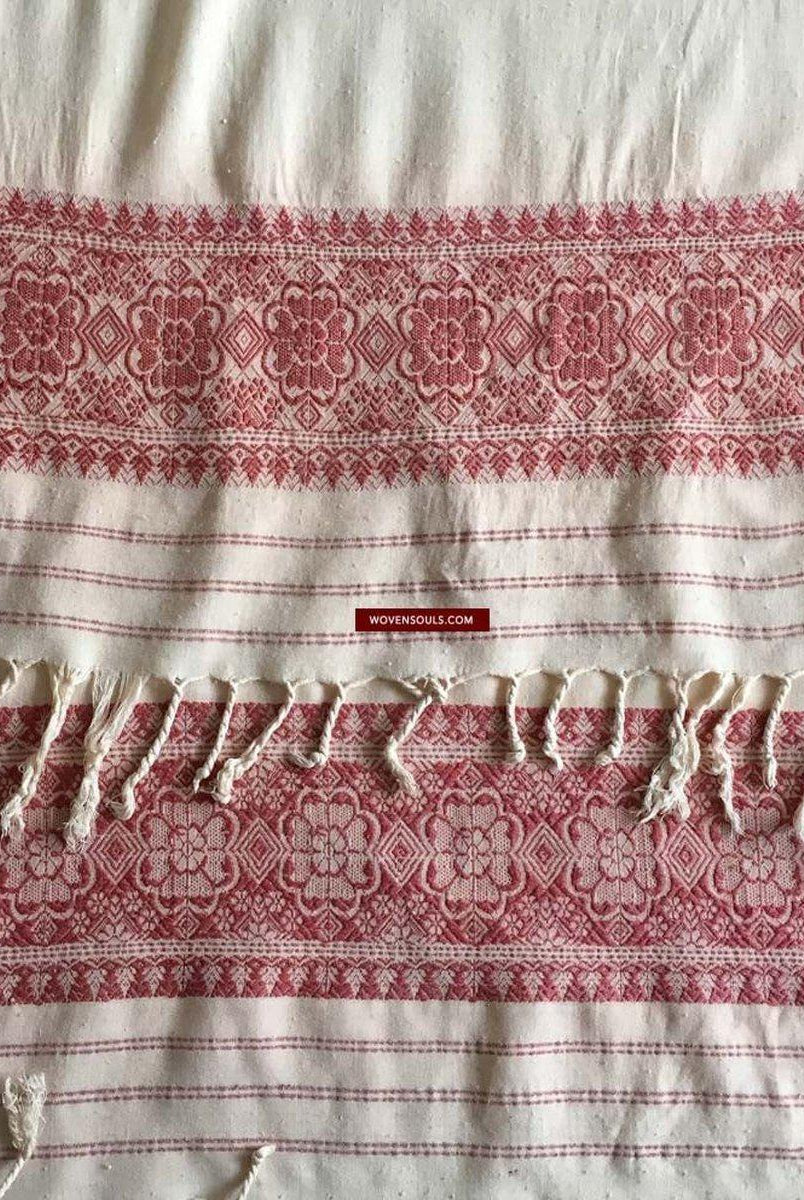 852 Tessuto in tessuto Gamocha di seta Old Assam - VENDUTO-WOVENSOULS-Arredamento artistico-tessile-vintage-antico