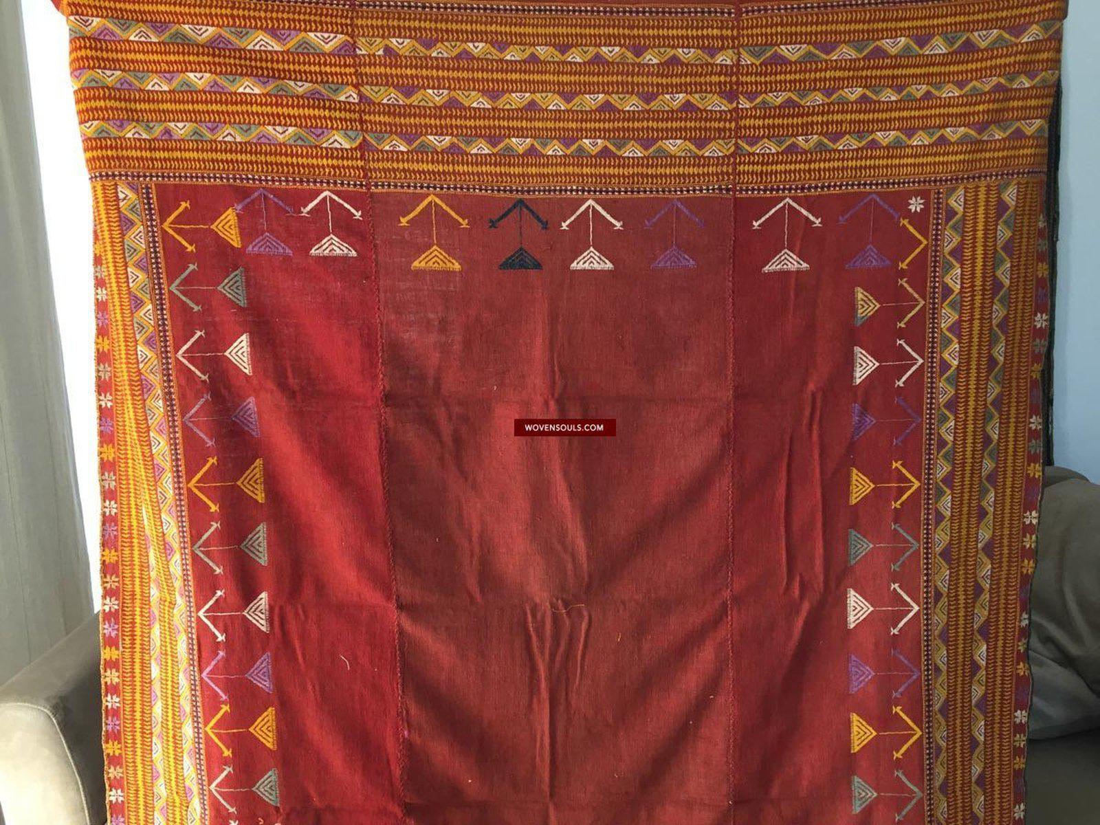 867 SOLD Vintage Rajasthan Wedding Shawl Textile Art-WOVENSOULS-Antique-Vintage-Textiles-Art-Decor