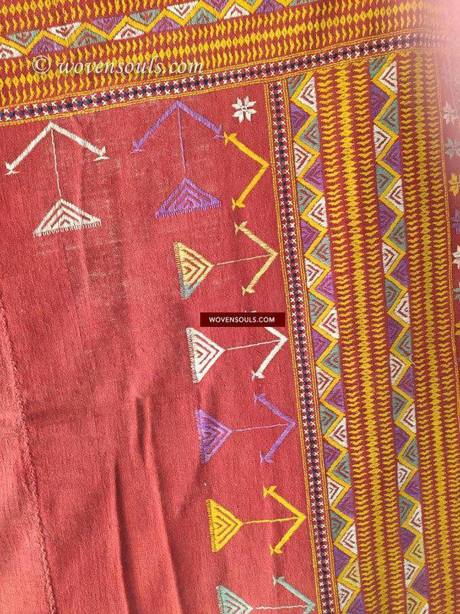 867 SOLD Vintage Rajasthan Wedding Shawl Textile Art-WOVENSOULS-Antique-Vintage-Textiles-Art-Decor