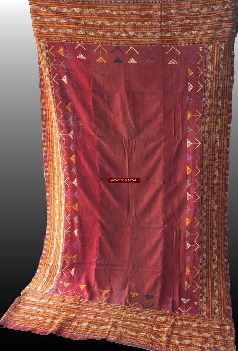 867 SOLD Vintage Rajasthan Wedding Shawl Textile Art-WOVENSOULS-Antique-Vintage-Textiles-Art-Decor