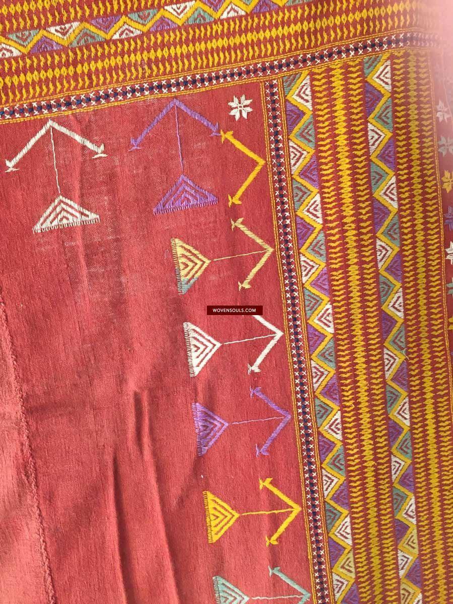 867 SOLD Vintage Rajasthan Wedding Shawl Textile Art-WOVENSOULS-Antique-Vintage-Textiles-Art-Decor