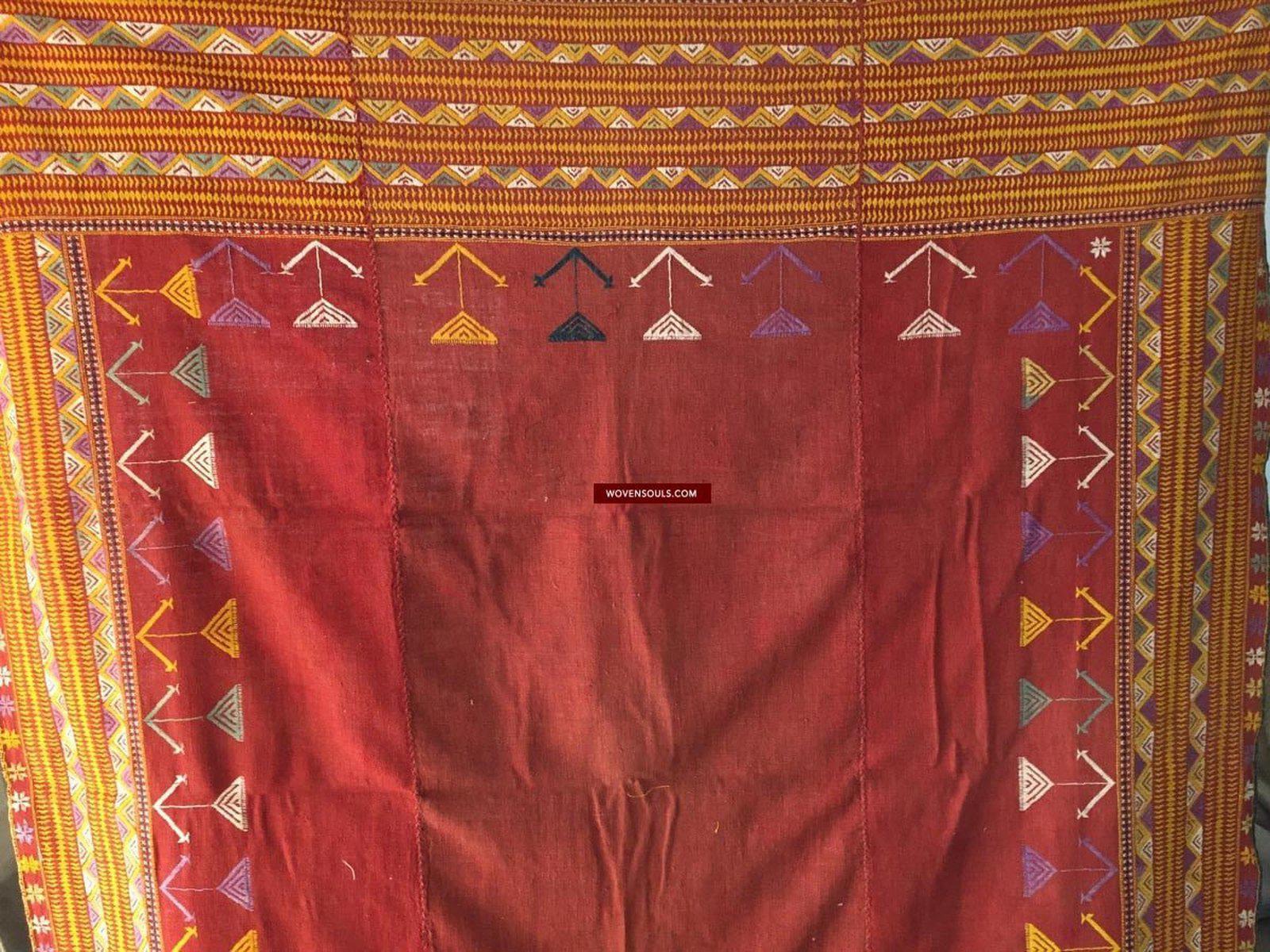867 SOLD Vintage Rajasthan Wedding Shawl Textile Art-WOVENSOULS-Antique-Vintage-Textiles-Art-Decor