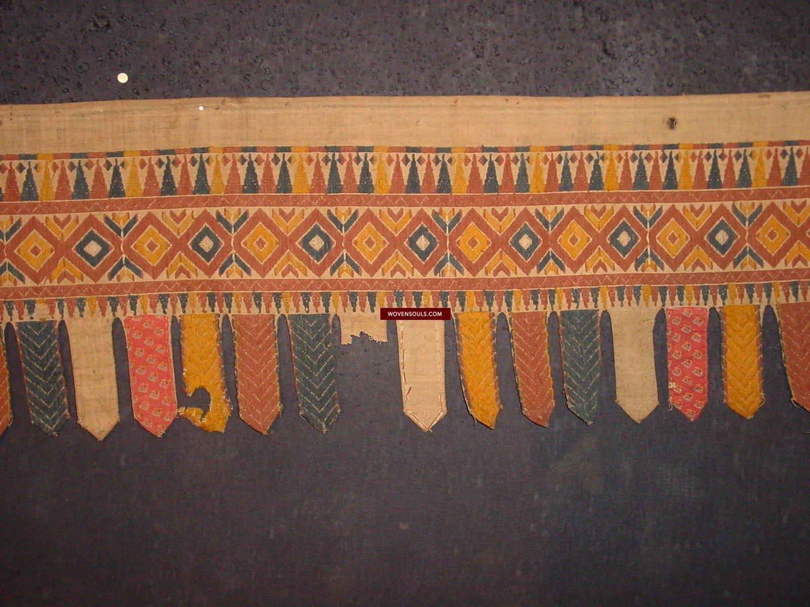 872 Antique Sumatra Tirai ceremonial cloth Banner Textile-WOVENSOULS-Antique-Vintage-Textiles-Art-Decor