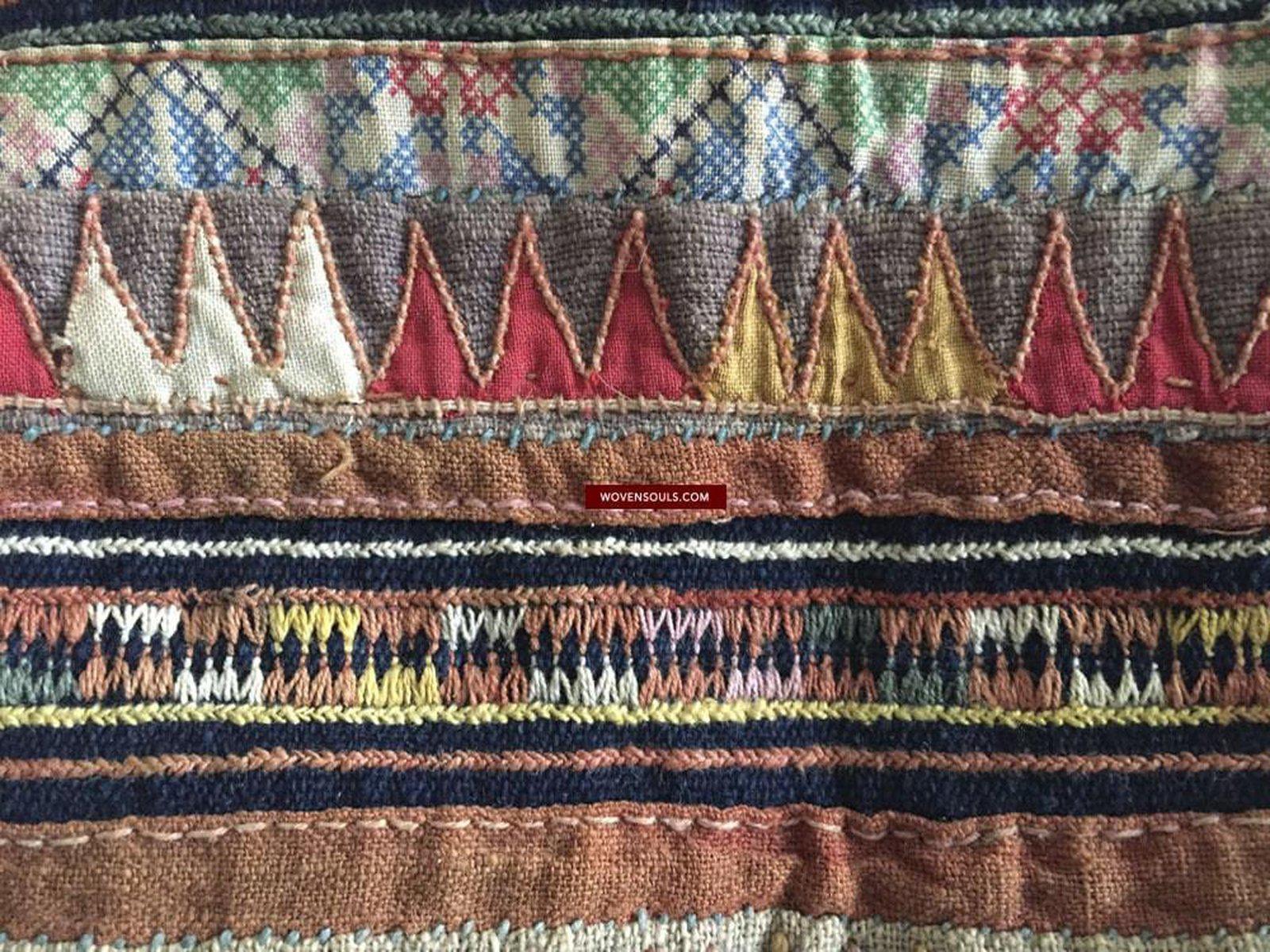 875 SOLD Vintage Akha Tunic Jacket with Superb Embroidery-WOVENSOULS-Antique-Vintage-Textiles-Art-Decor