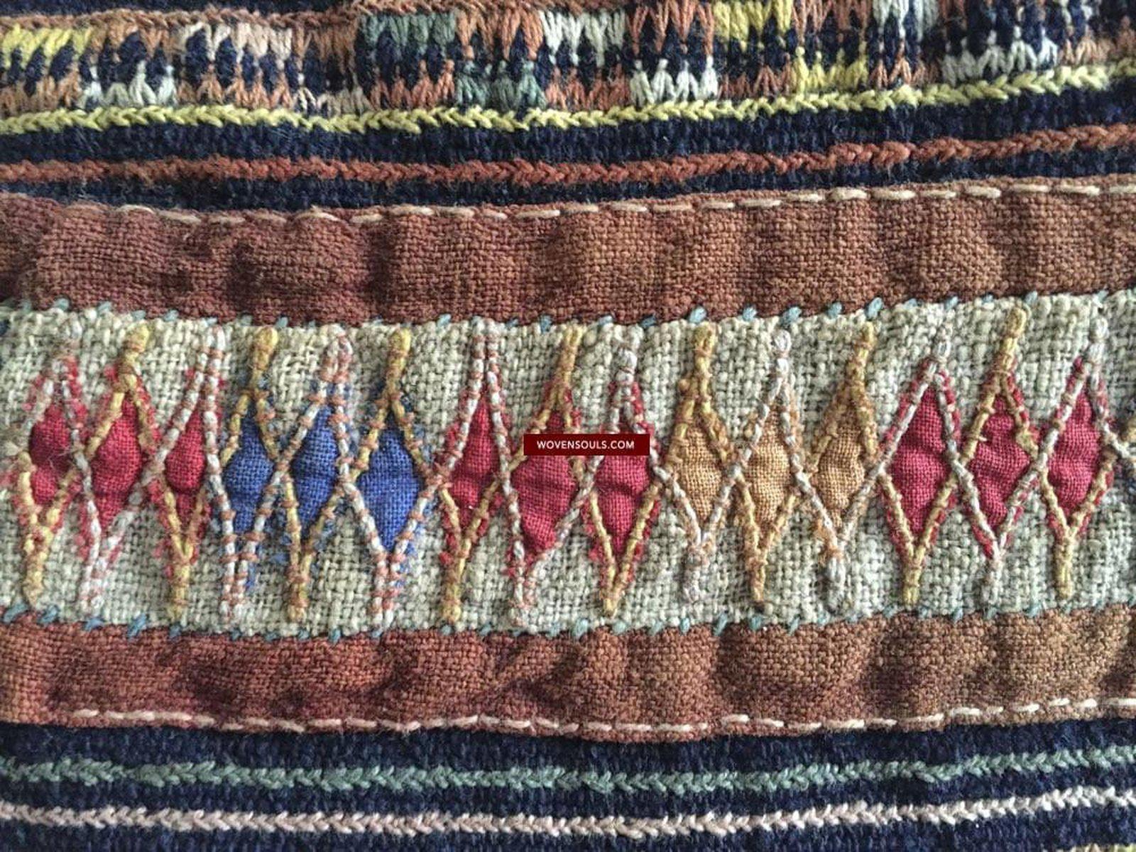 875 SOLD Vintage Akha Tunic Jacket with Superb Embroidery-WOVENSOULS-Antique-Vintage-Textiles-Art-Decor