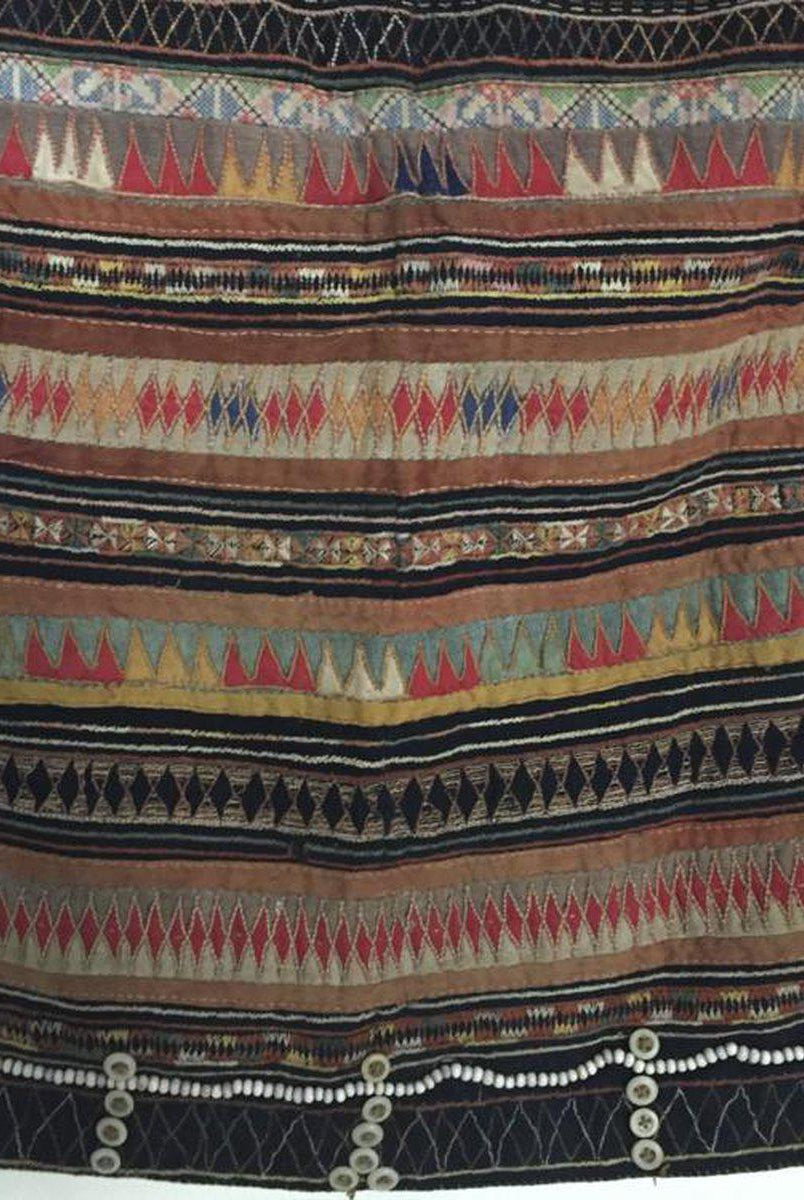 875 SOLD Vintage Akha Tunic Jacket with Superb Embroidery-WOVENSOULS-Antique-Vintage-Textiles-Art-Decor