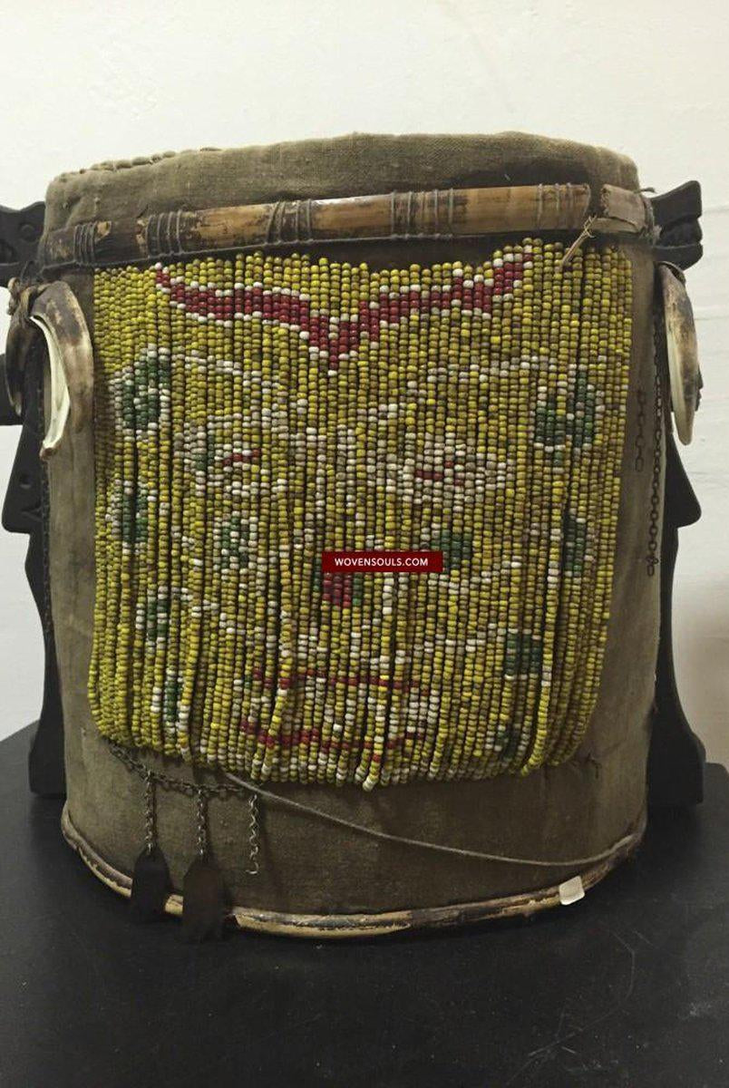896 Antique Dayak Basket Baby Carrier with Beads-WOVENSOULS-Antique-Vintage-Textiles-Art-Decor