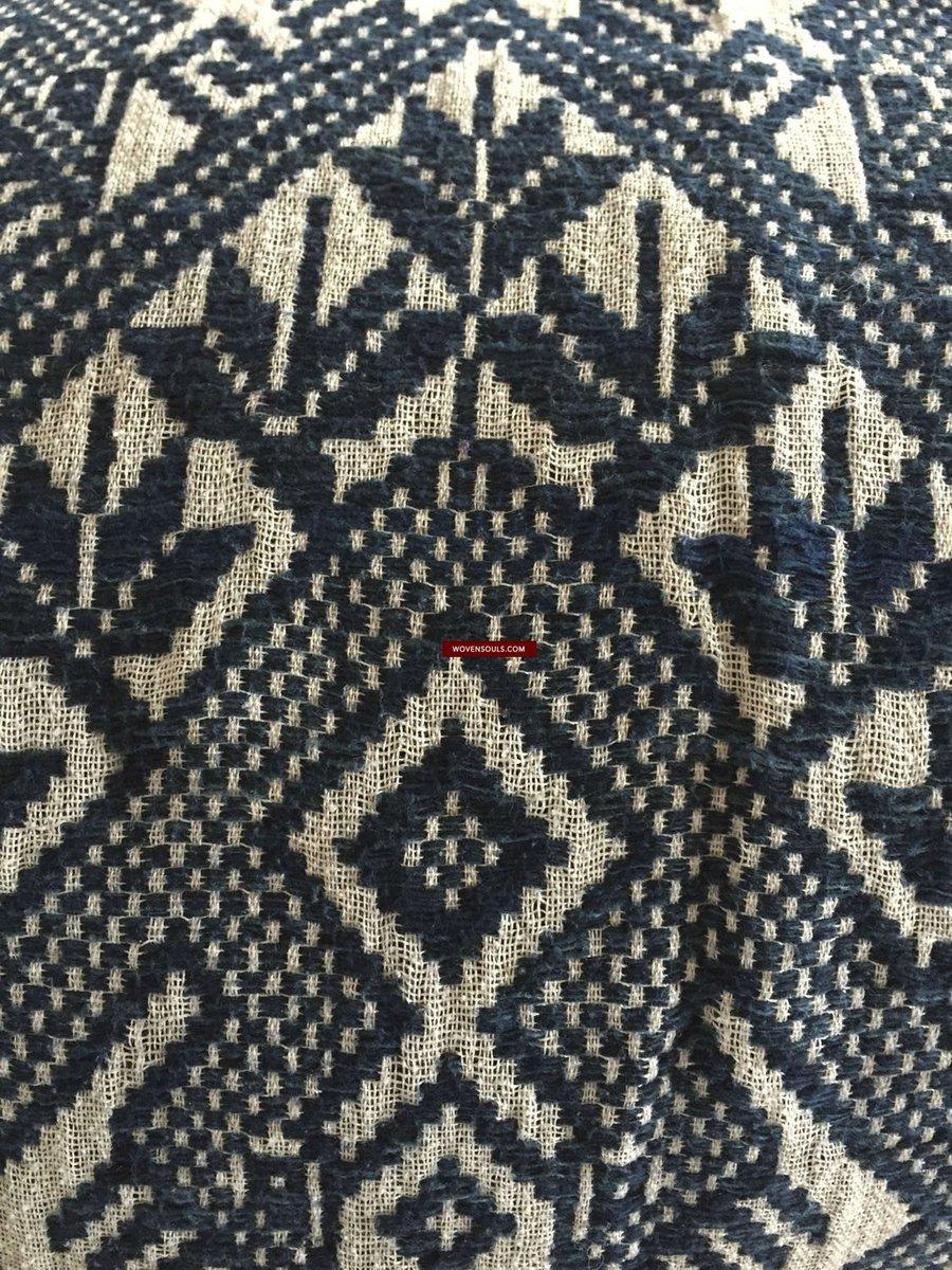 899 Vintage Tai Sam Neua Laotian Weaving in hand spun cotton-WOVENSOULS-Antique-Vintage-Textiles-Art-Decor