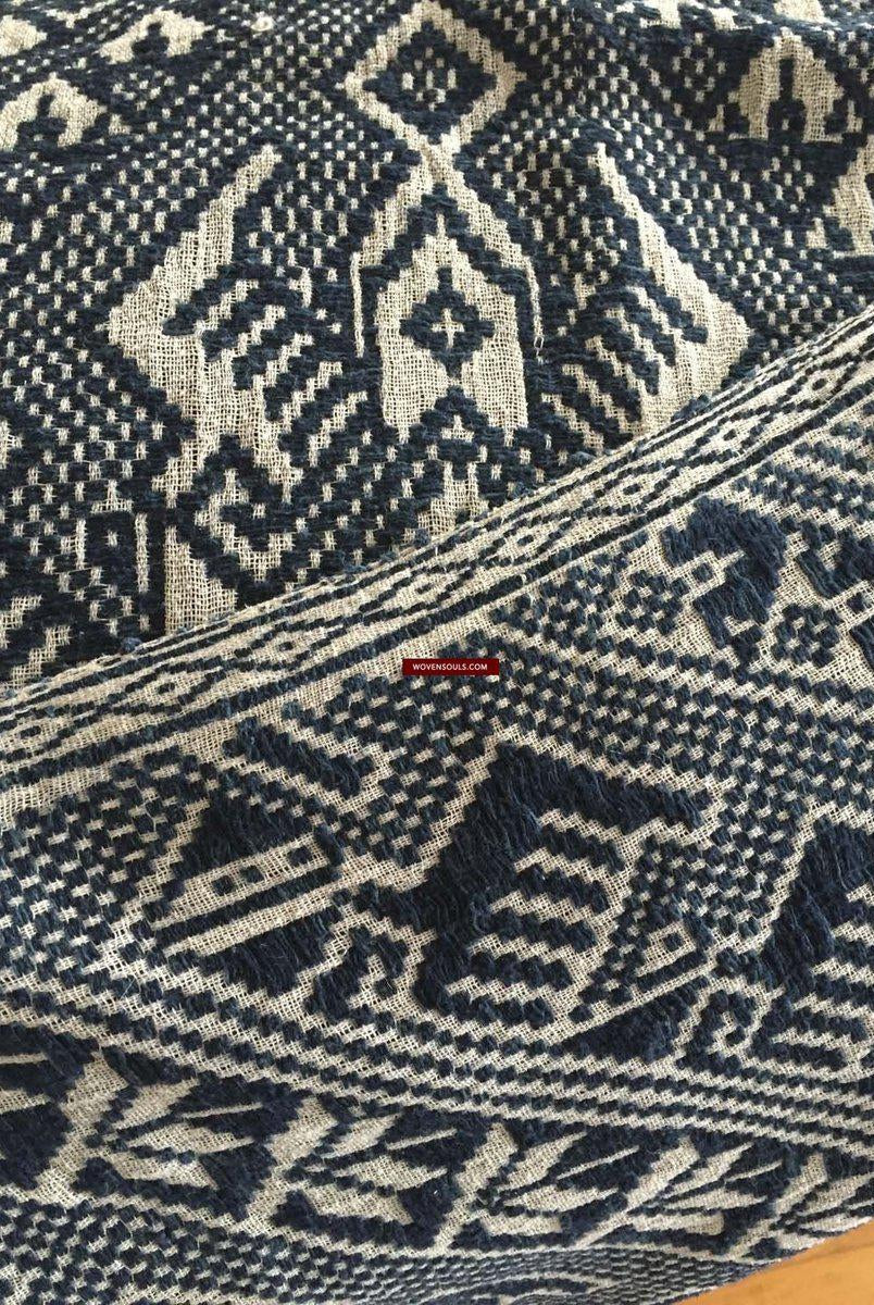 899 Vintage Tai Sam Neua Laotiano Tessitura in cotone filato a mano-WOVENSOULS-Arredamento artistico-tessile-vintage-antico