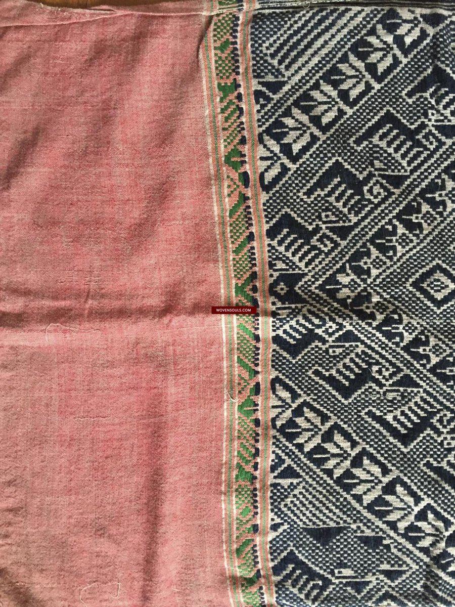 899 Vintage Tai Sam Neua Laotian Weaving in hand spun cotton-WOVENSOULS-Antique-Vintage-Textiles-Art-Decor