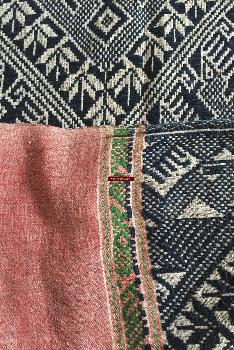 899 Vintage Tai Sam Neua Laotiano Tessitura in cotone filato a mano-WOVENSOULS-Arredamento artistico-tessile-vintage-antico
