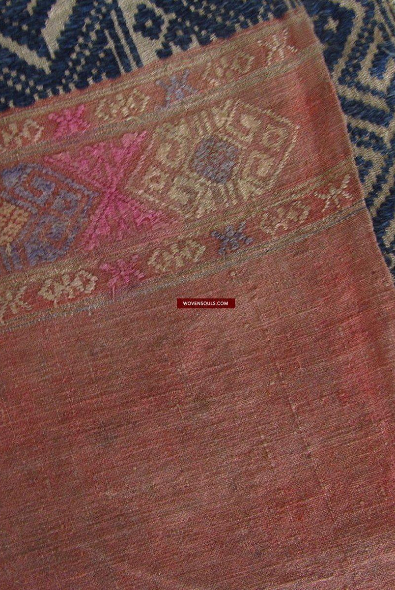 899 Vintage Tai Sam Neua Laotiano Tessitura in cotone filato a mano-WOVENSOULS-Arredamento artistico-tessile-vintage-antico